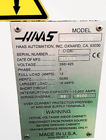 Usado Haas MINIMILL HE - 2003