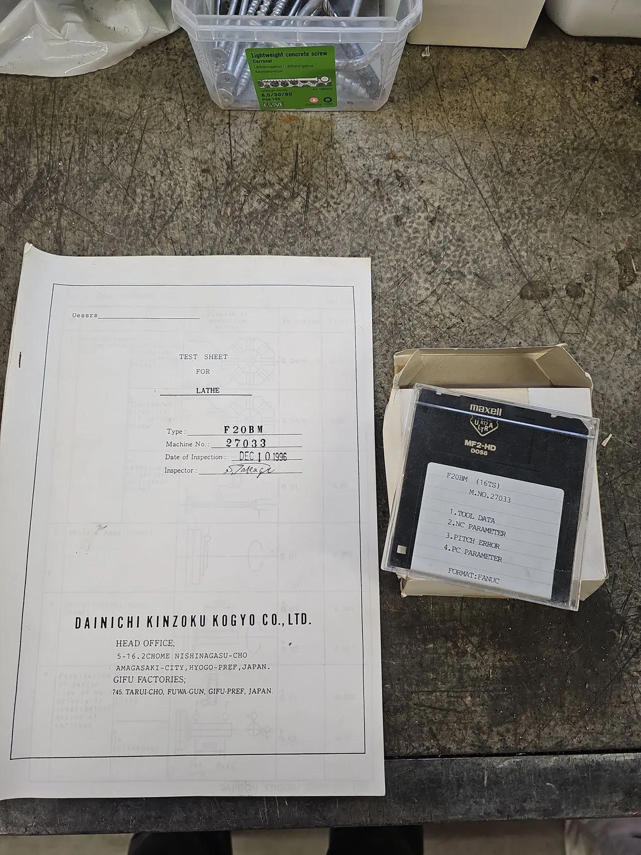 Gebruikt Dainichi F20BM I CNC Draaibank