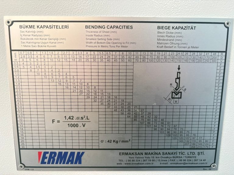 Used Ermak CNC HAP 2600 X 80 I Press Brake I 2006
