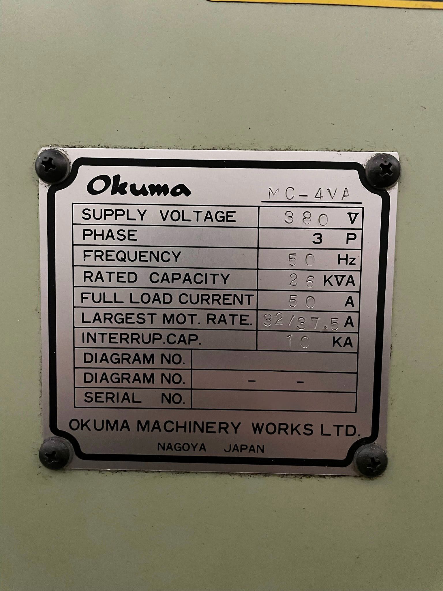 Used Okuma MC-4VA - Vertical Machining Center