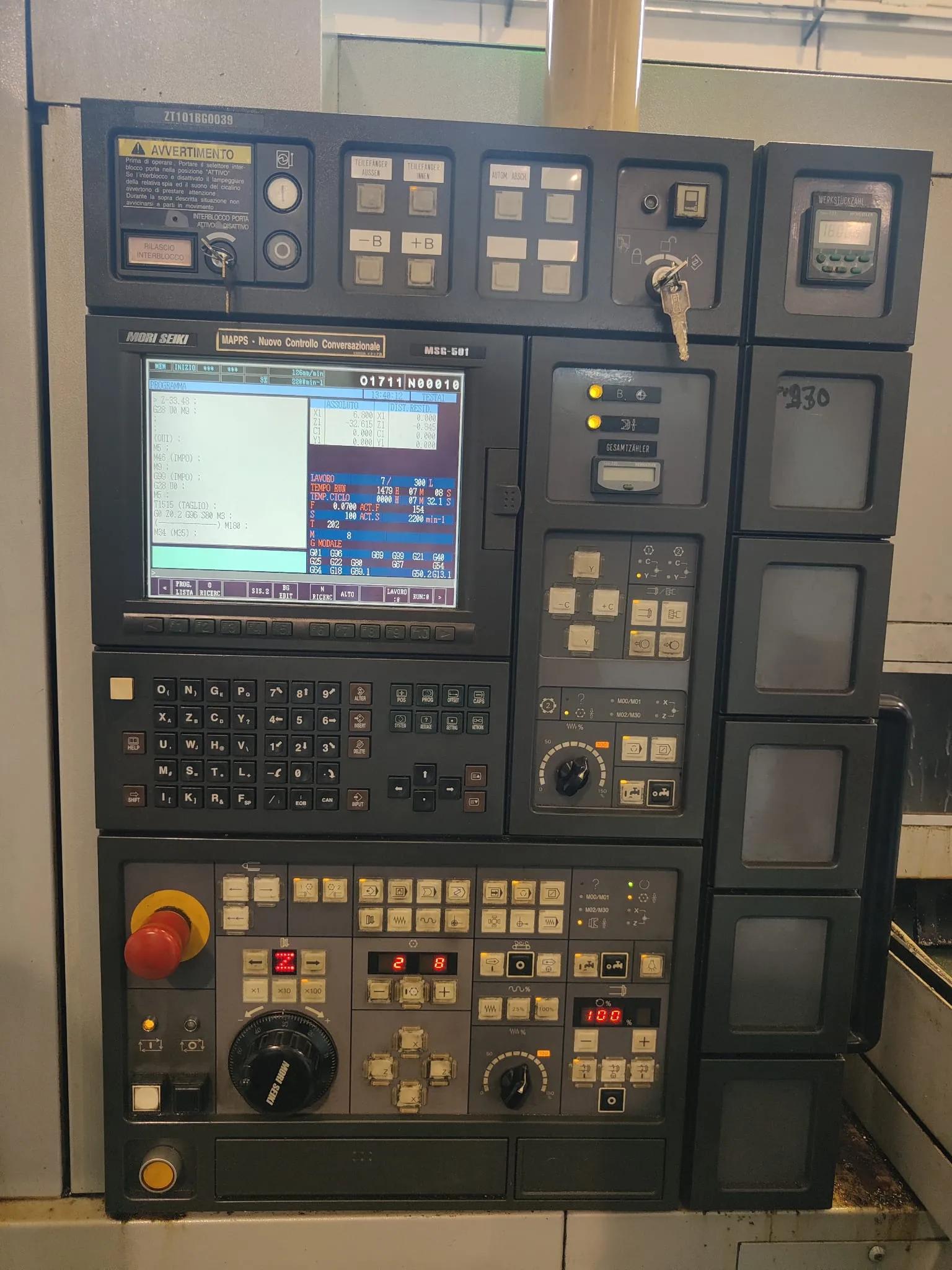Used Mori Seiki ZT 1000 Y I CNC Lathe I 2002