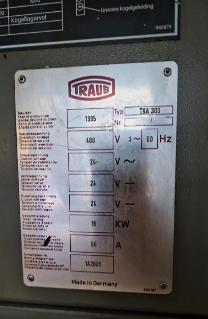 Usado Traub TNA300 - Torno CNC - 1995