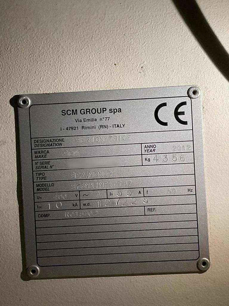 Gebruikt SCM Sigma Impact 87 I Beam Saw