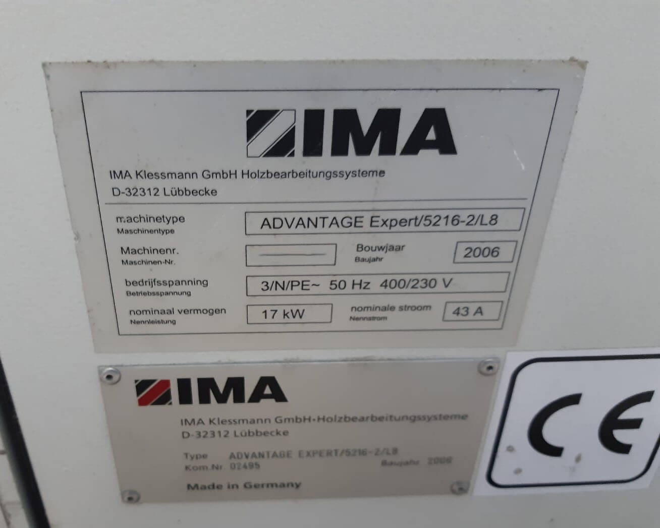 Used IMA ADVANTAGE EXPERT 5216 - 2006