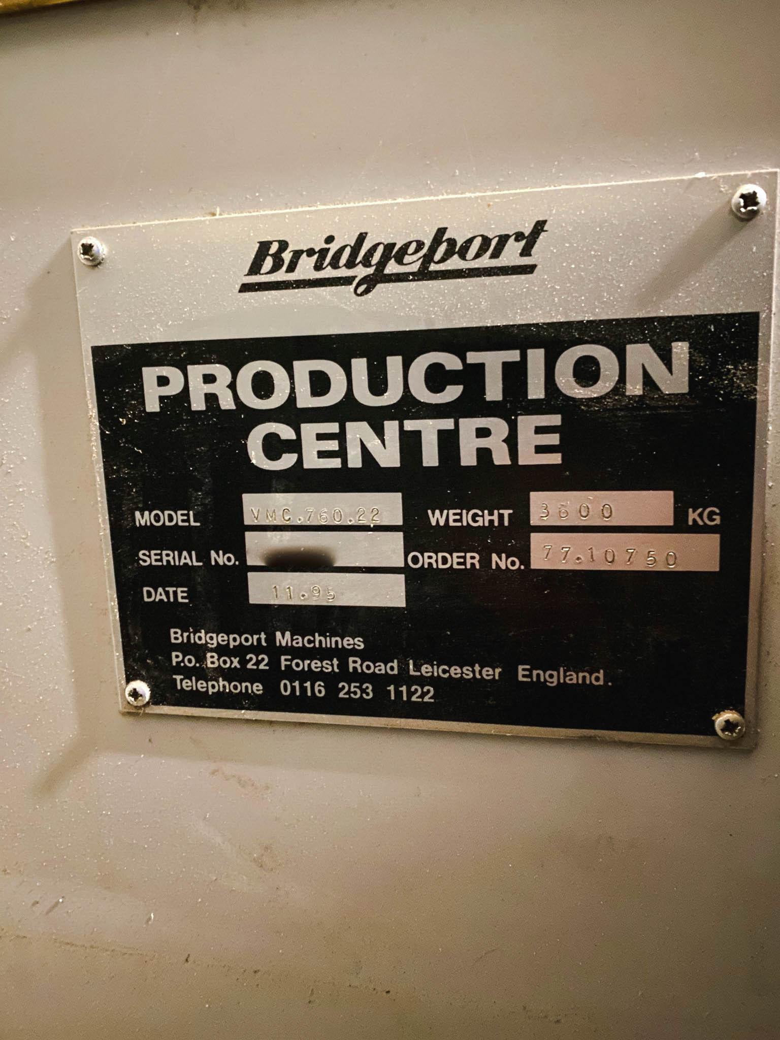 Used Bridgeport VMC 760/22 - Vertical Machining Center - 1995