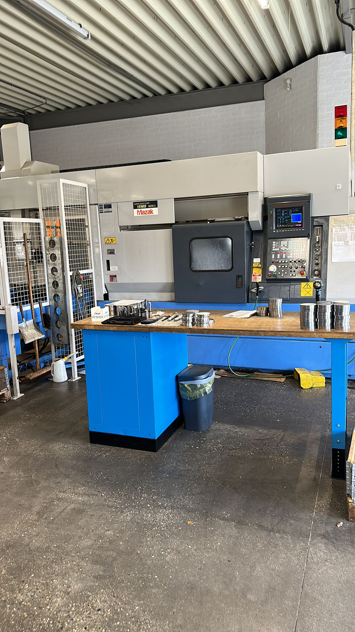 Used Mazak Super Quick Turn 15MS Mark II I CNC Lathe