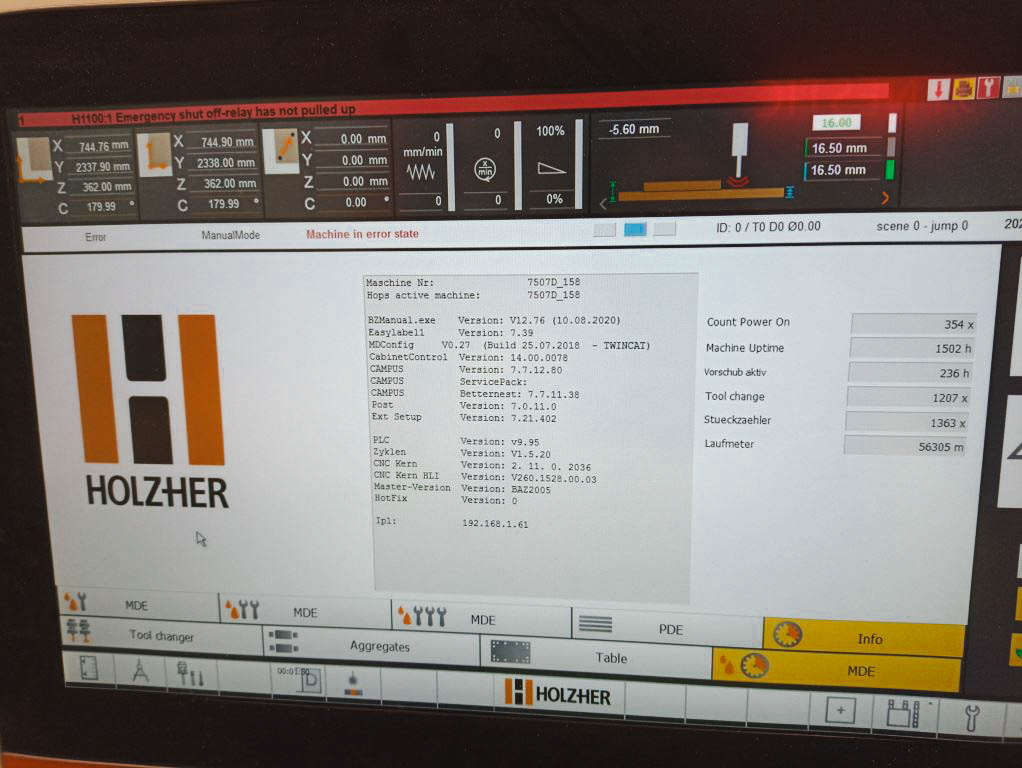 Used Holzher Dynestic 7507 I Nesting Machine I 2019