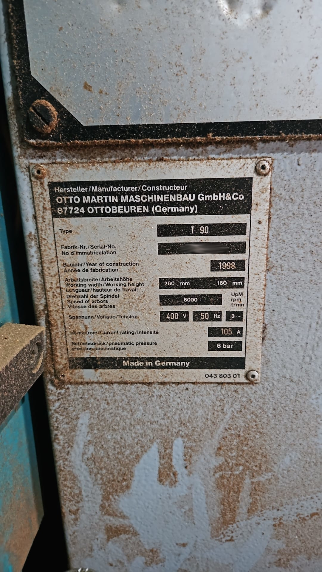 Used Martin T 90 I Four Side Planer I 1998