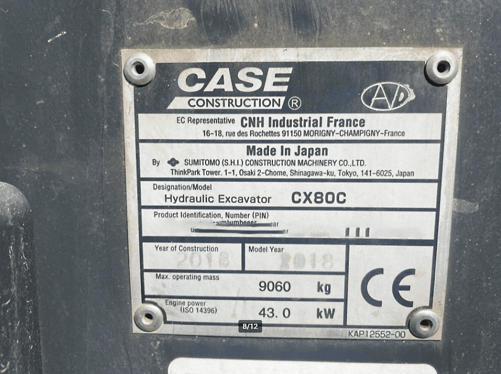 Gebruikt CASE CX80C - Excavator - 2018