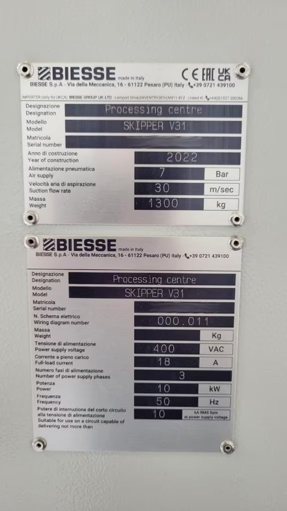 Used Biesse Skipper V31 I CNC Boring I 2022