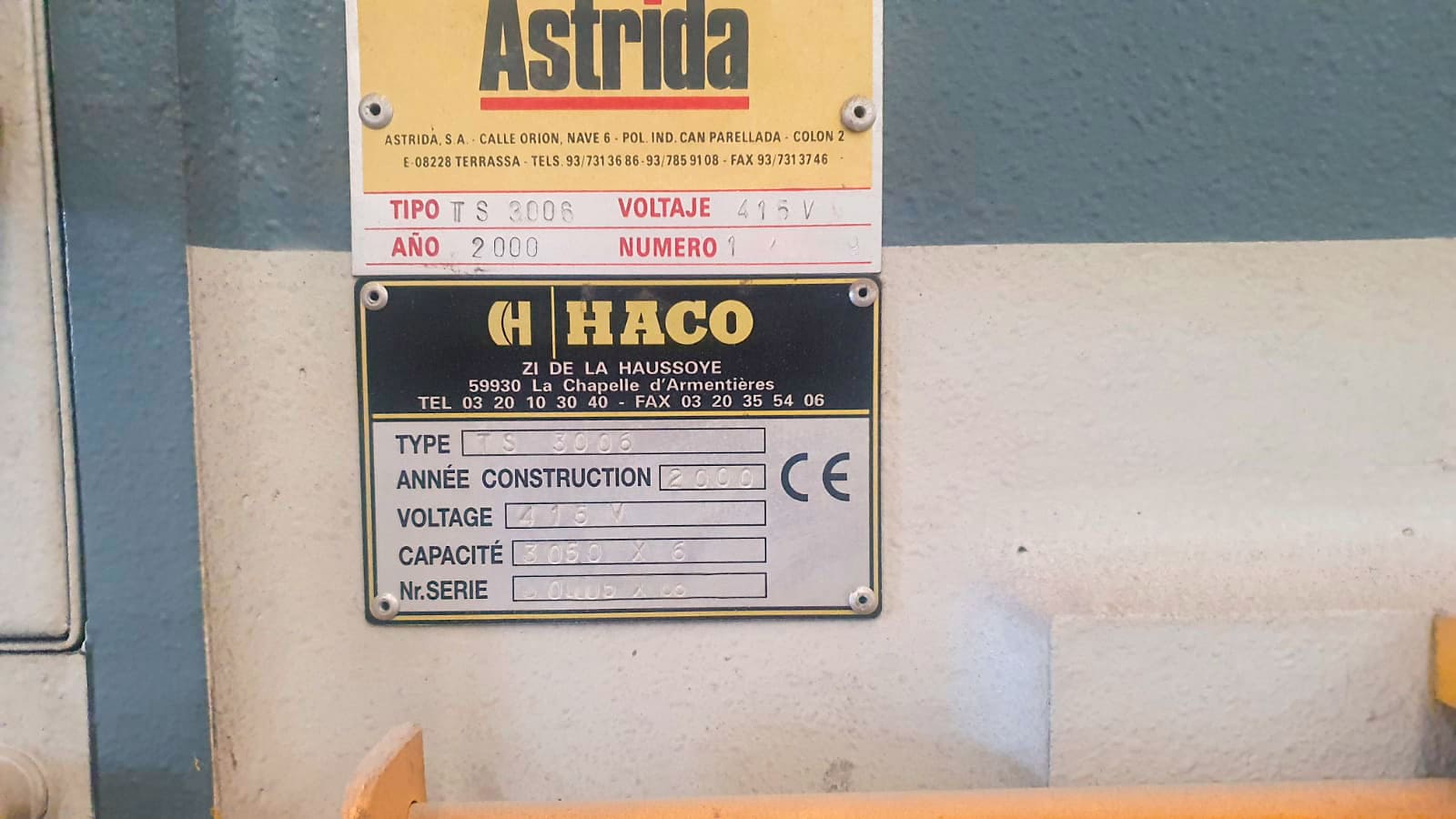 Gebruikt Haco TS 3006 - Guillotine - 2000