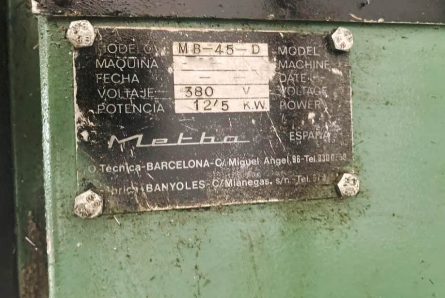Used Metba MB 45 D I CNC Milling