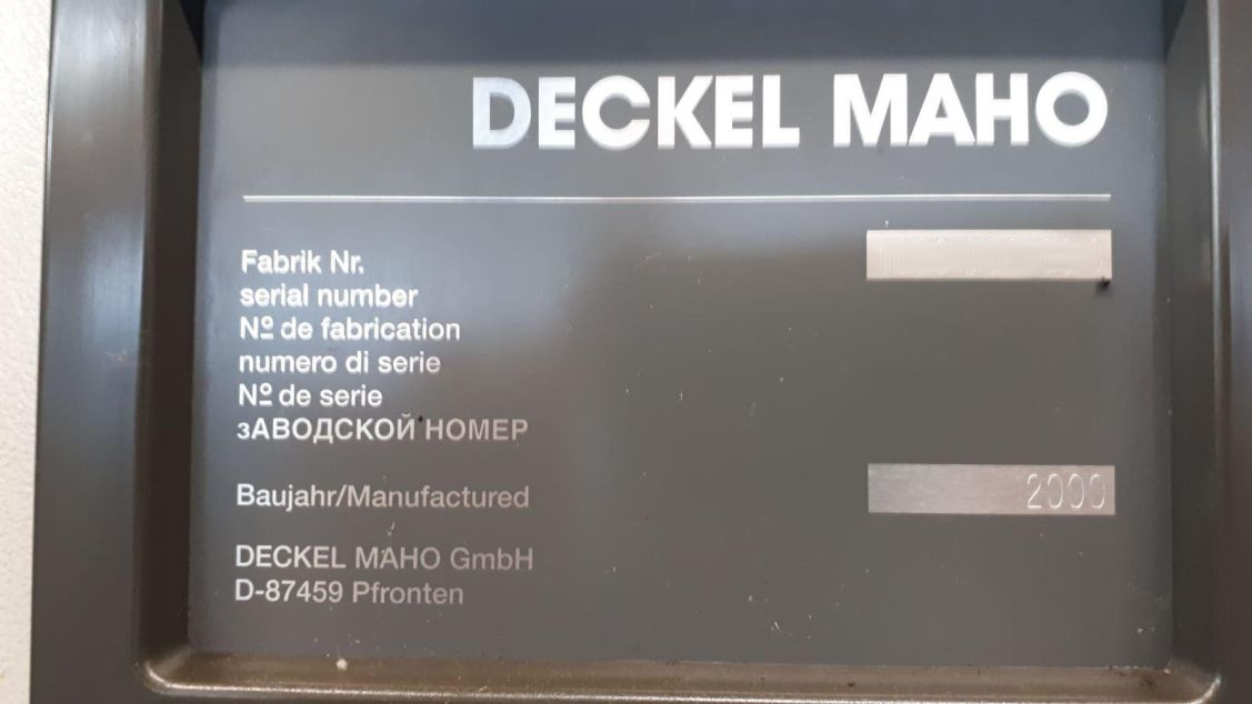Used Deckel Maho DMU 80P Hi-Dyn I Vertical Machining Center I 2000