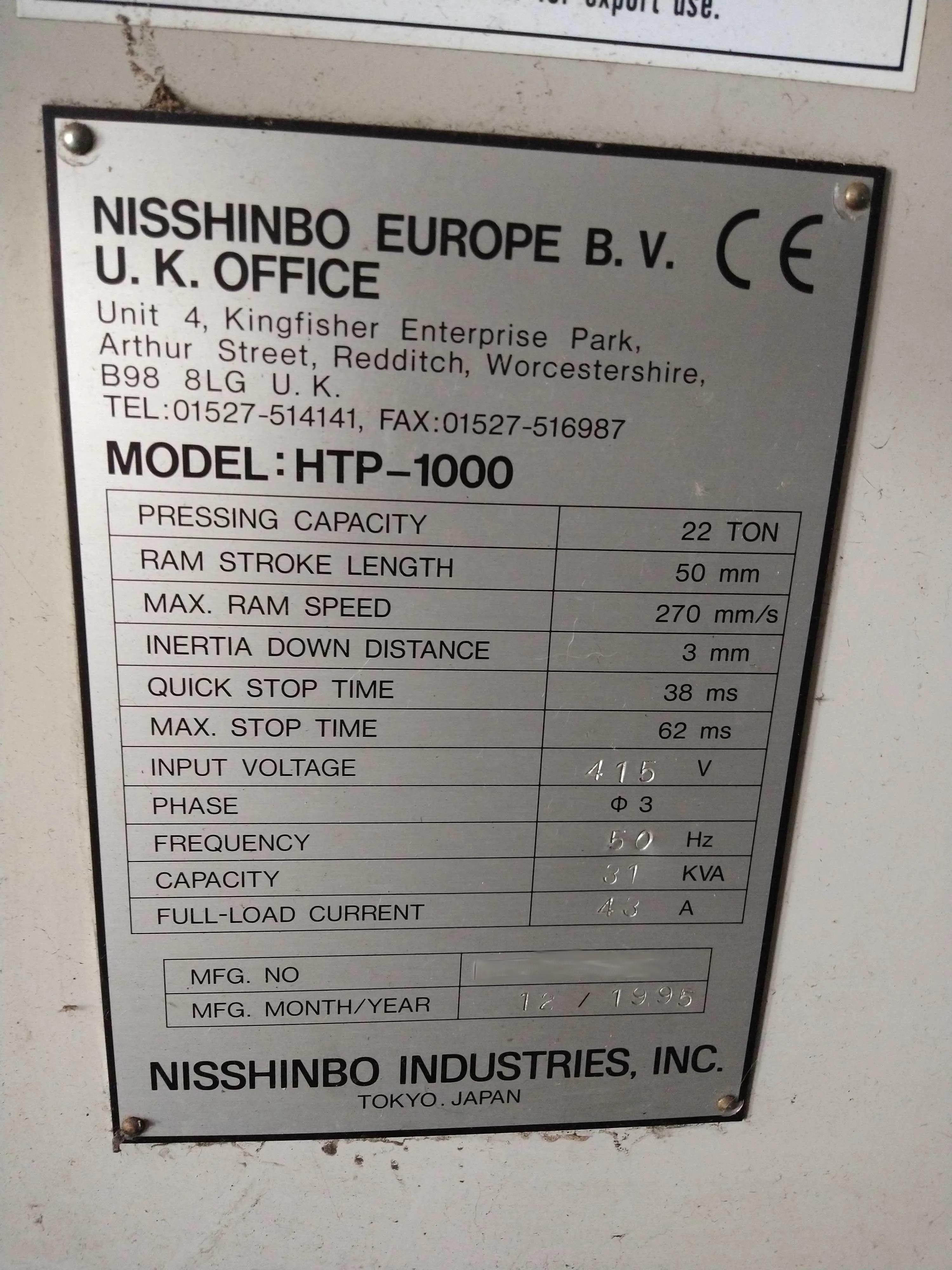 Gebruikt Nisshinbo HTP-1000 I Ponsmachine