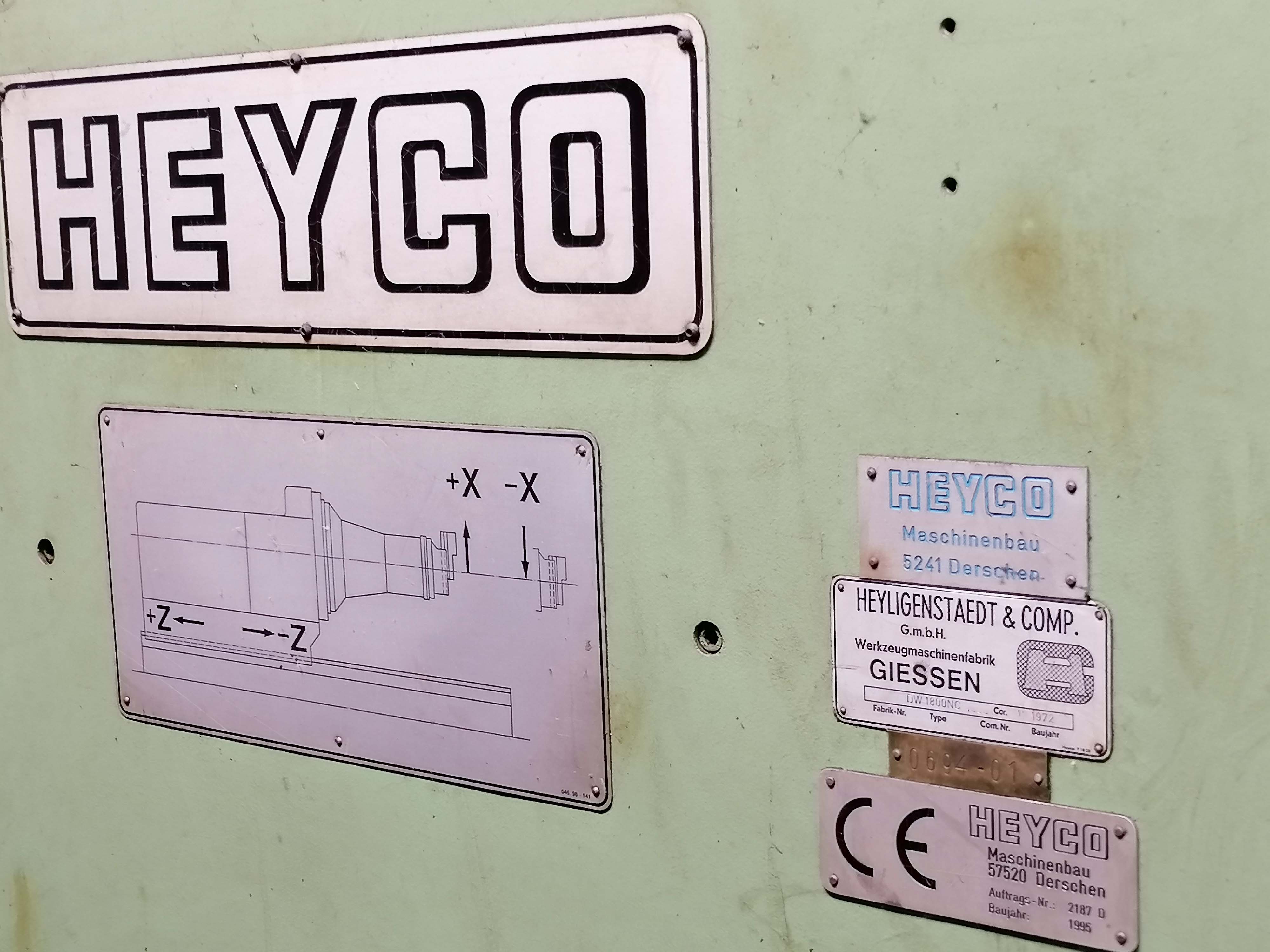 Usado Heyligenstaedt DW 1800 - Torno CNC de Alta Resistencia - 1972