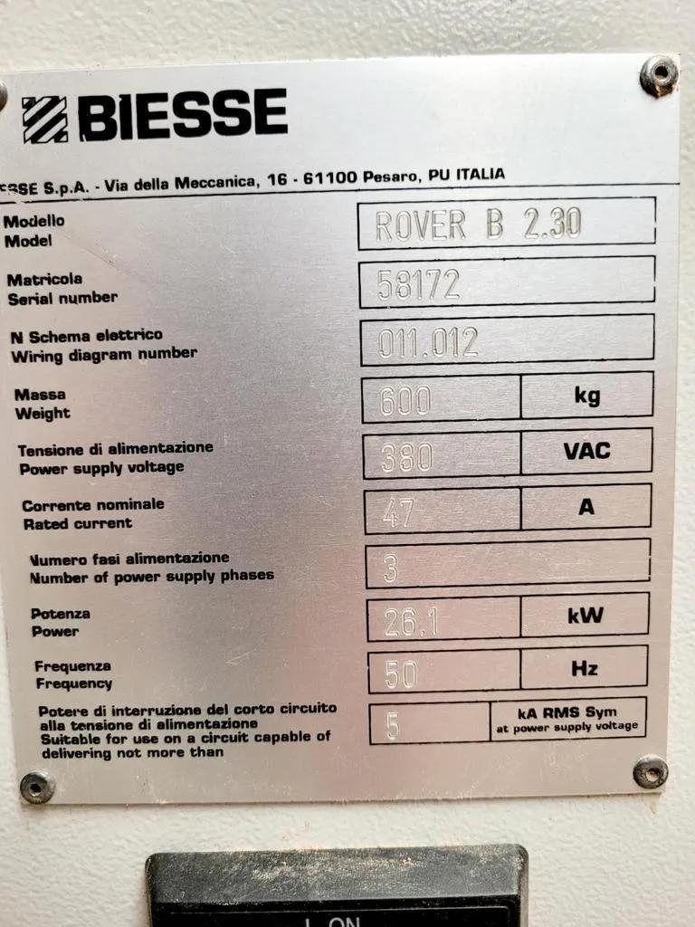 Usado Centro de mecanizado CNC Biesse Rover B 2.30 I