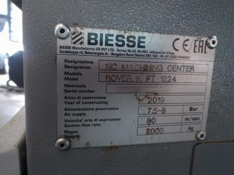 Used Biesse Rover K FT 1224 I CNC Machining Center I 2019
