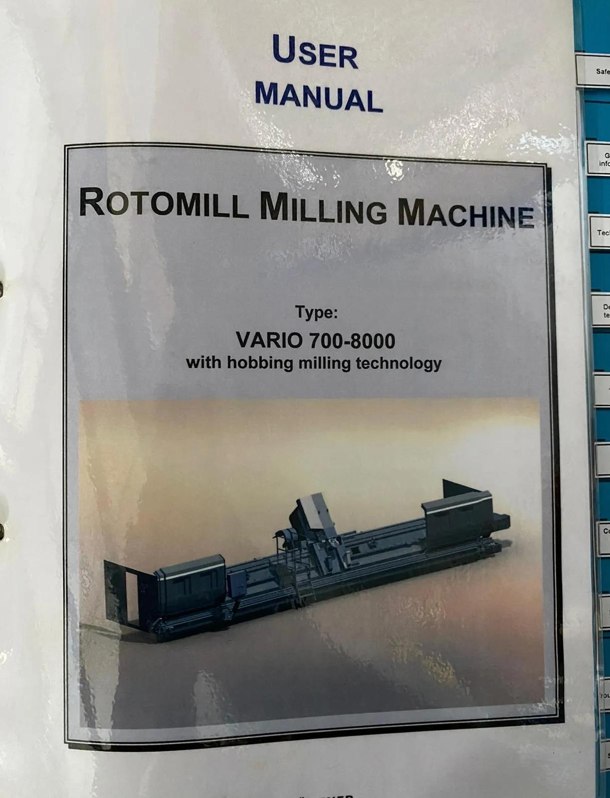 Usado Fresadora Weingartner Vario 700-8000 I Rotomill I 2011