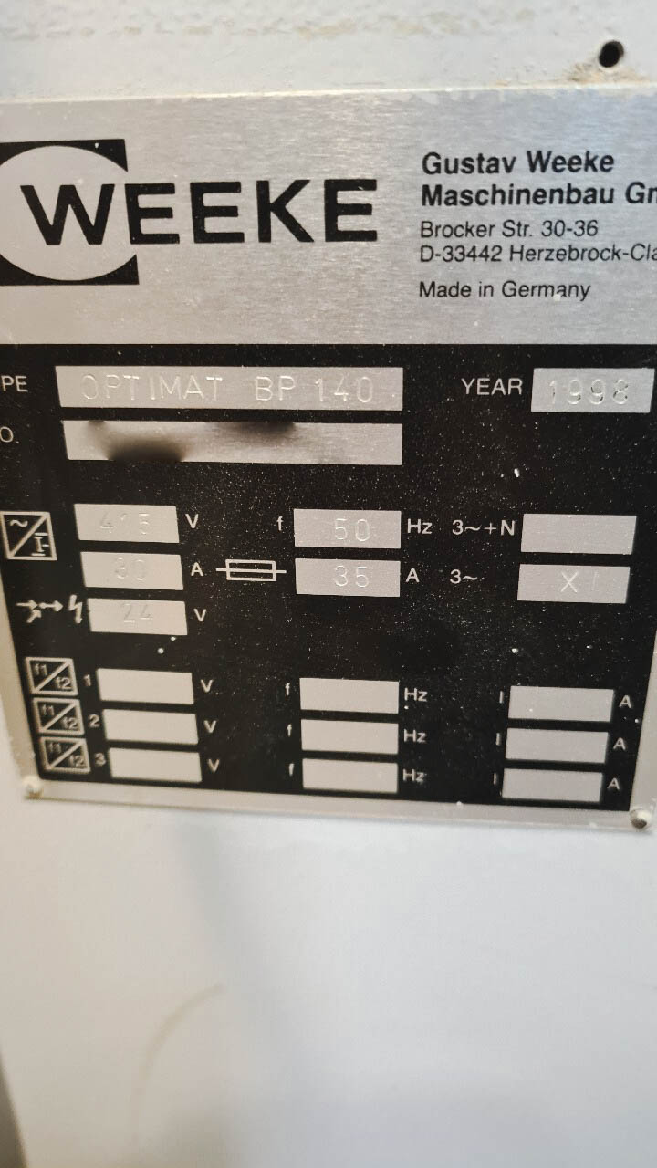 Used Weeke Optimat BP 140 - CNC Machining Center - 1998