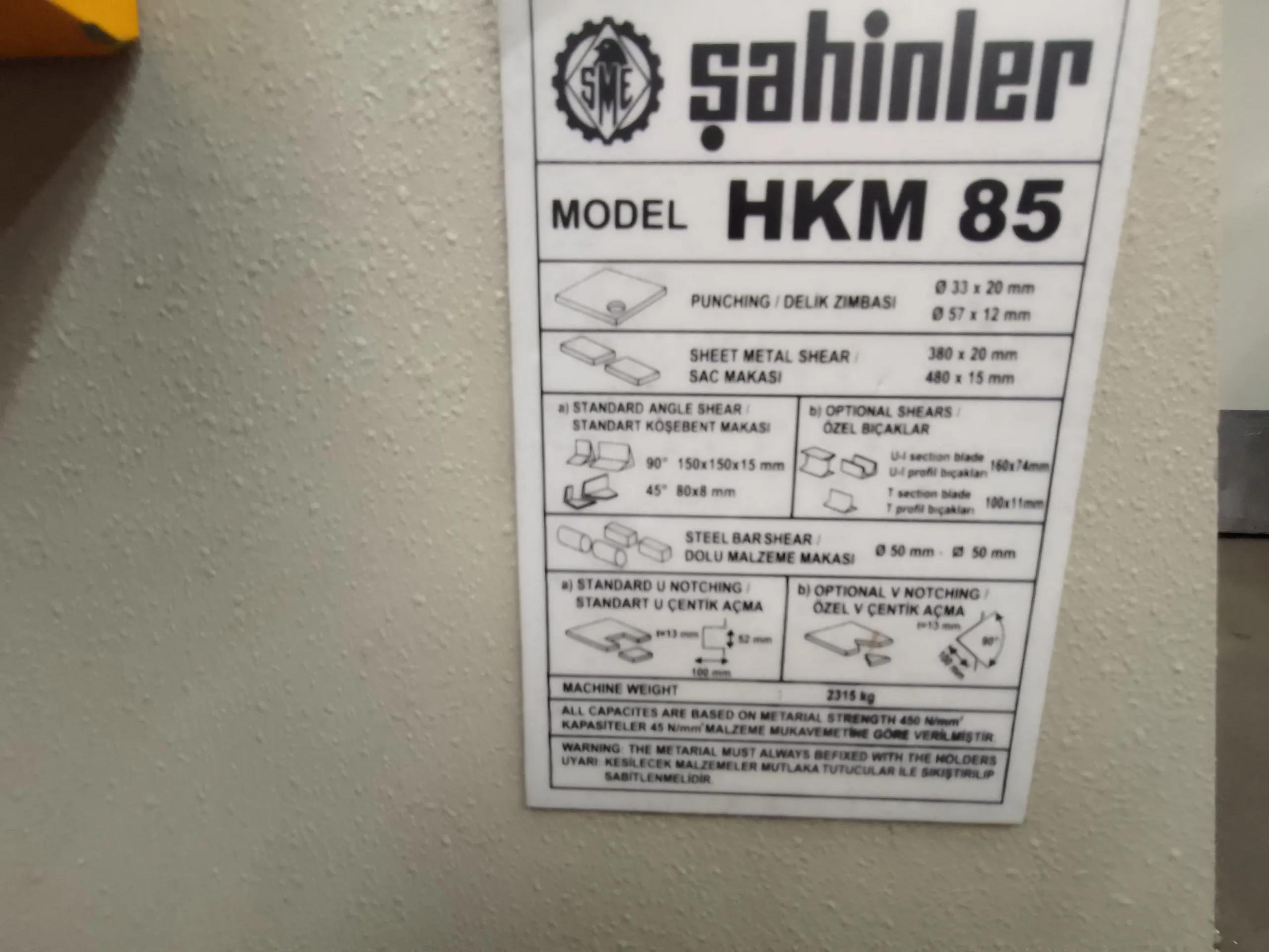 Usado Máquina perforadora Sahinler HKM 85 I 2019
