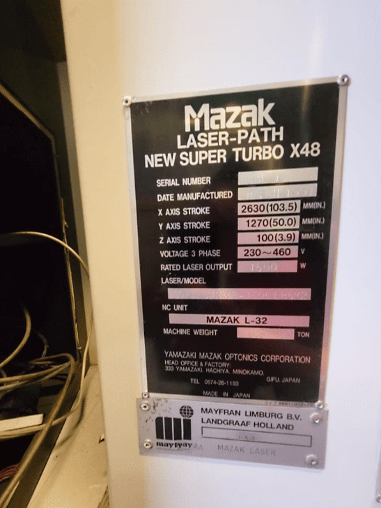 Used 1991 Mazak New Super Turbo X48