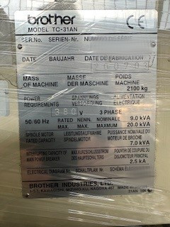 Used Brother TC-31B I Vertical Machining Center I 2007