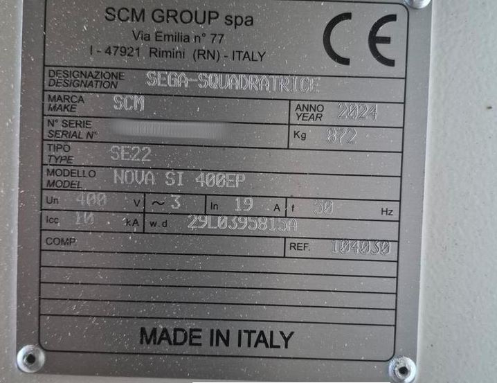 Used SCM Nova 400 EP I Sliding table saw I 2025