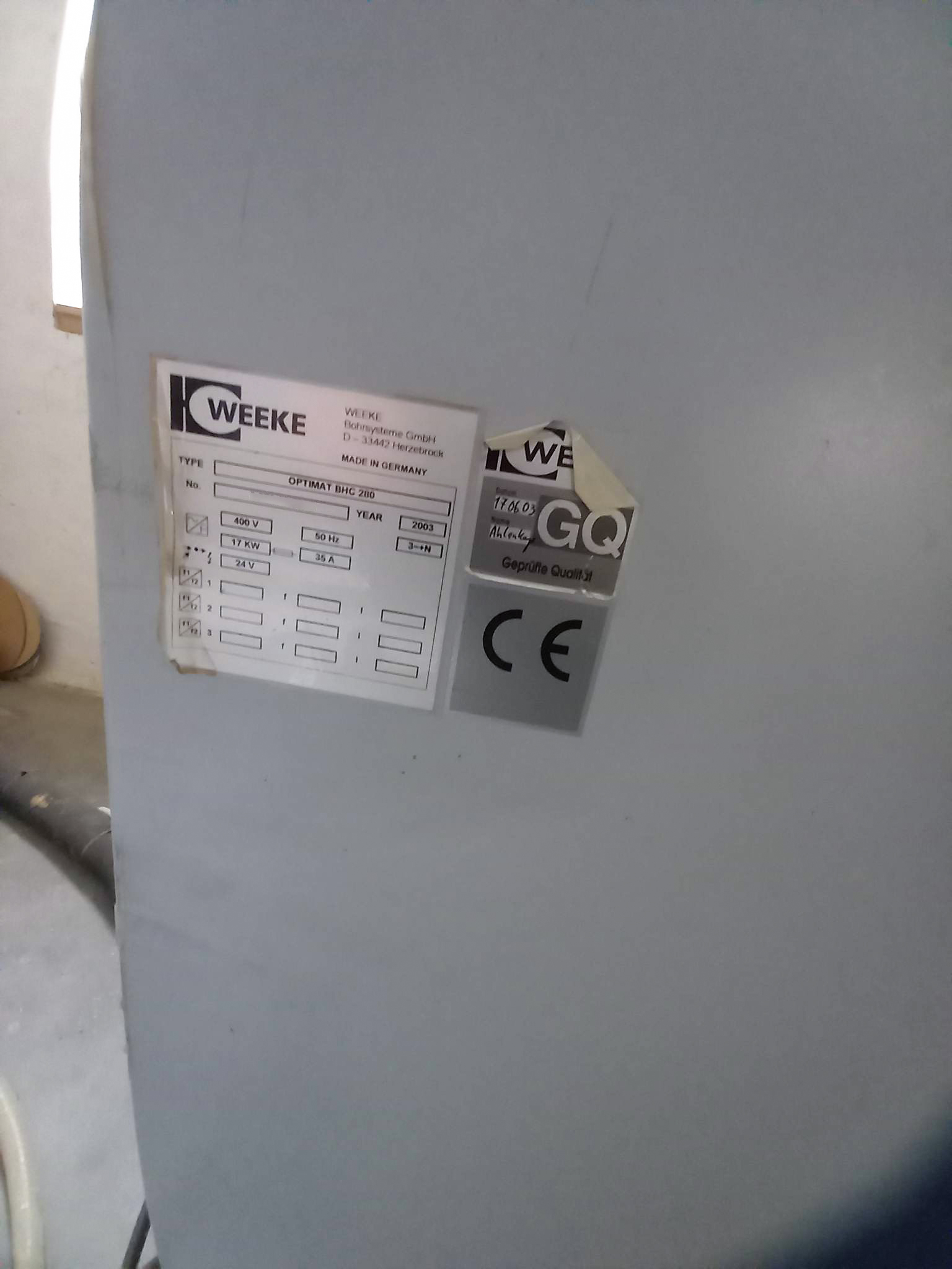 Used Weeke Optimat BHC 280 - CNC Machining Center - 2003