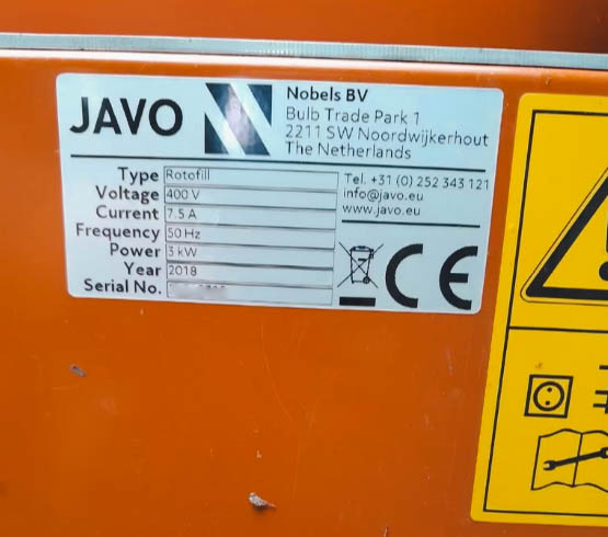 Gebruikt Javo Rotofill I Tray Filler I 2018