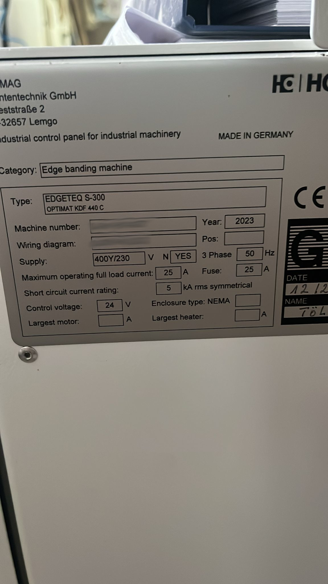 Used Homag Edgeteq S-300 + XES 200 I Edgebanding I 2023