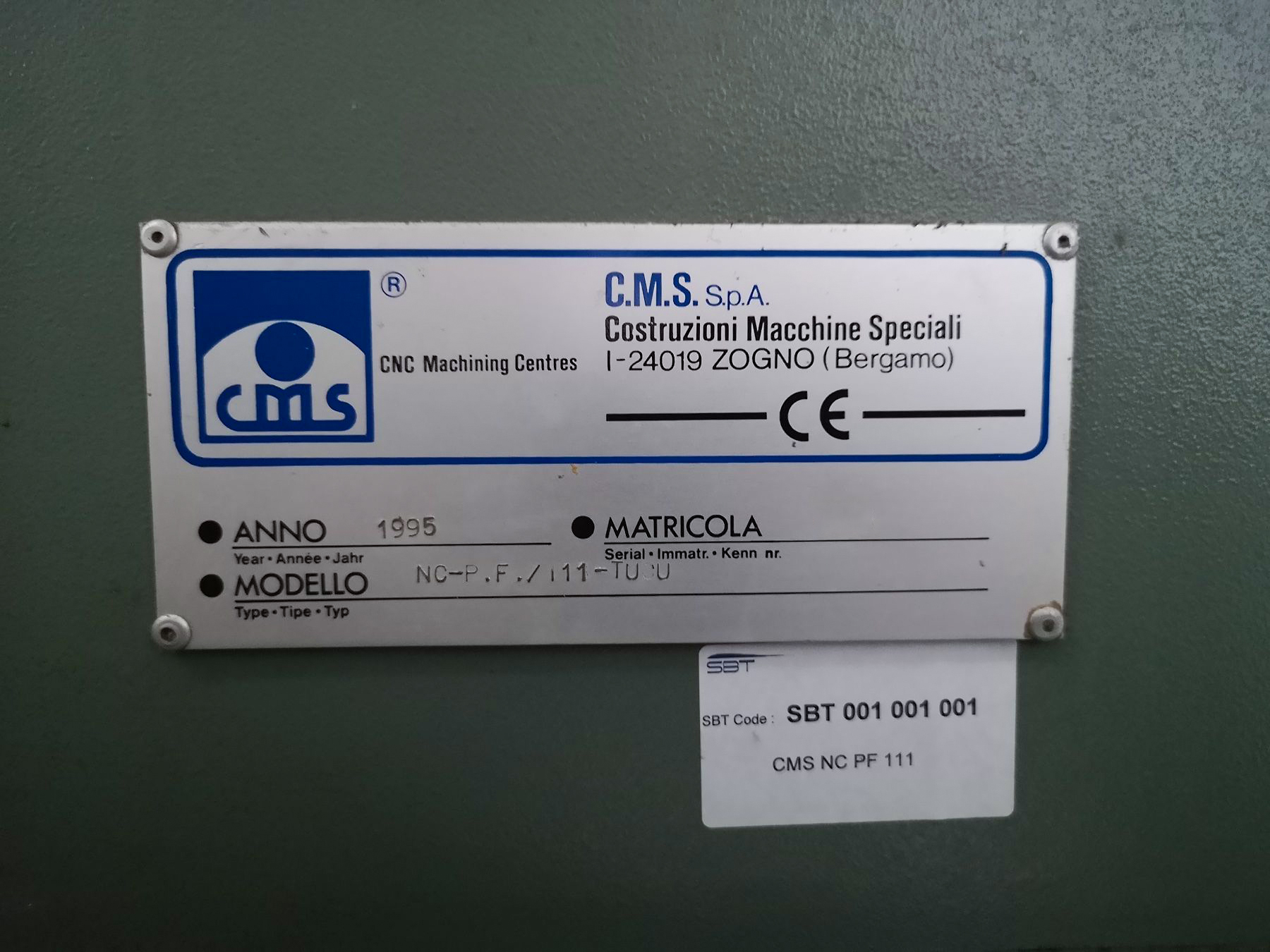 Used CMS NC PF 111 - CNC Machining Center - 1995