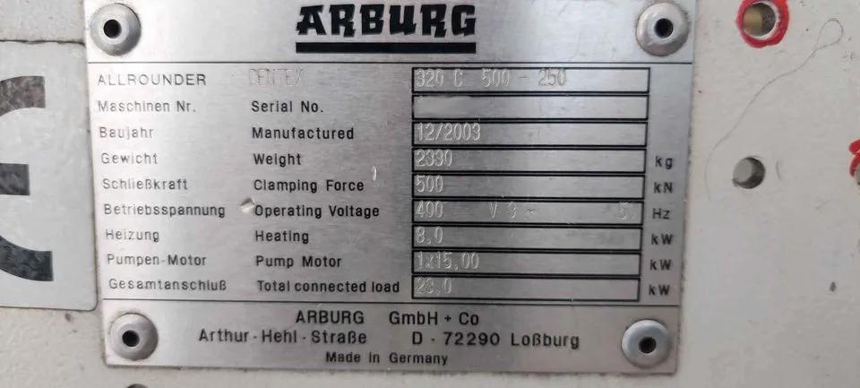 Gebruikt Arburg 320C 500-250 I Spuitgieten