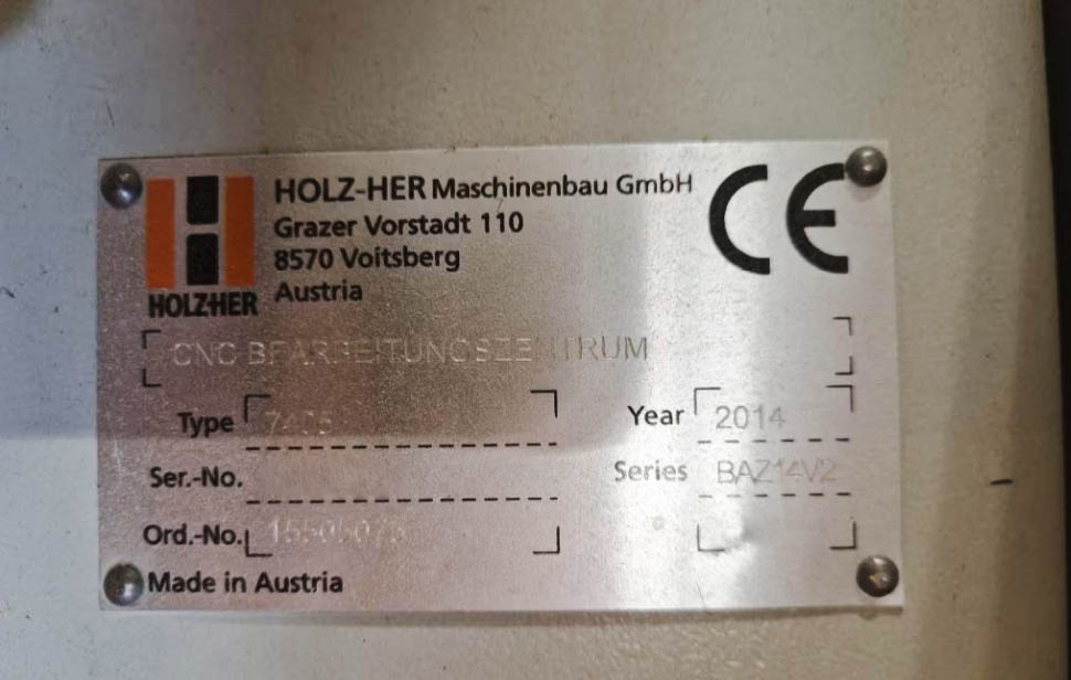 Used Holzher Evolution 7405 - CNC Machining Center - 2014