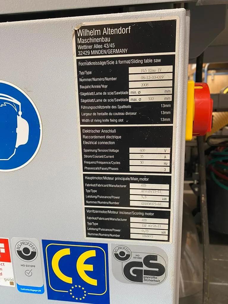 Gebruikt Altendorf F45 Elmo IV I Sliding Table Saw
