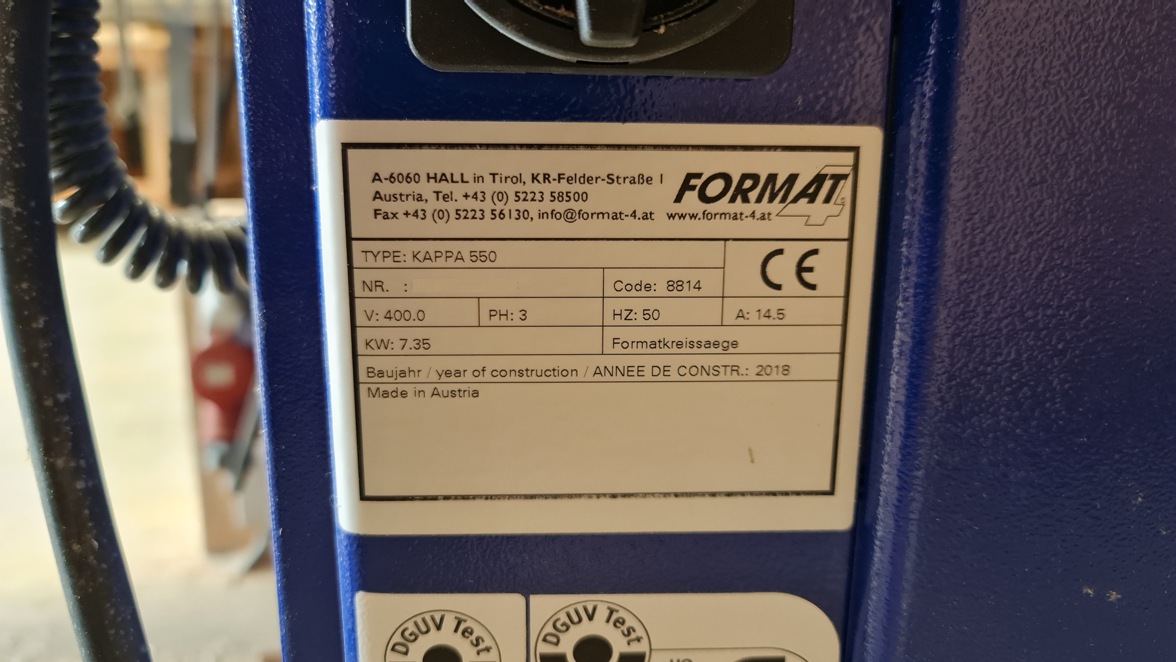 Gebruikt 2017 FORMAT KAPPA 550