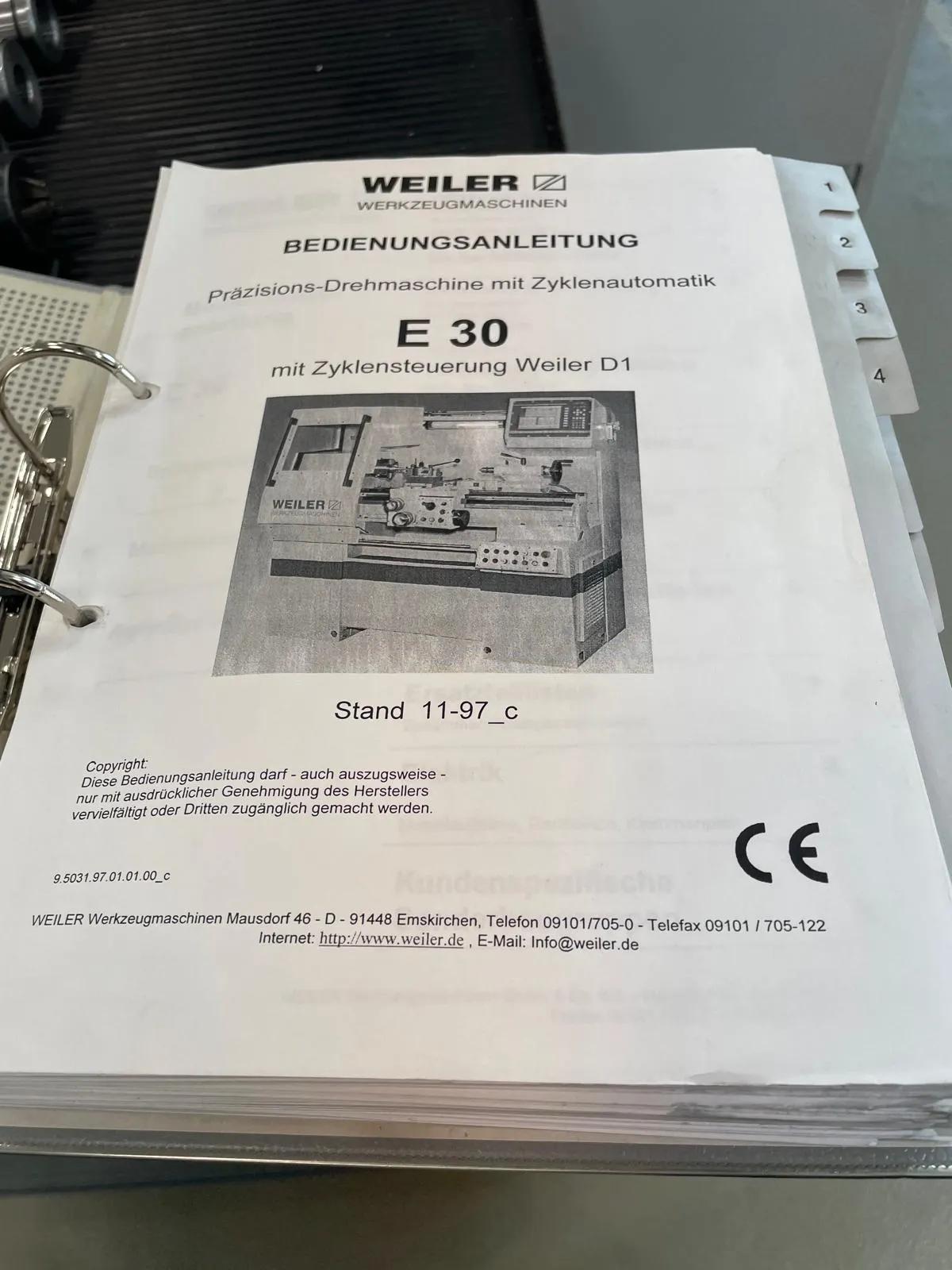 Usado Torno CNC Weiler E 30 I