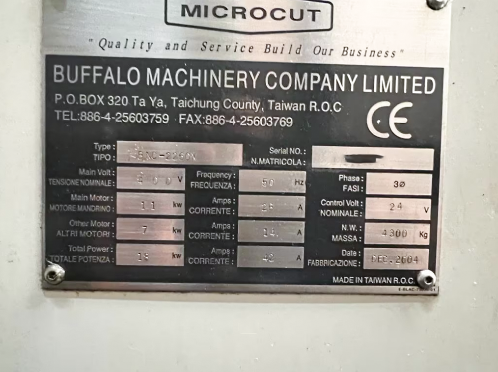 Gebruikt Microcut BNC-2260X - CNC Draaibank - 2004