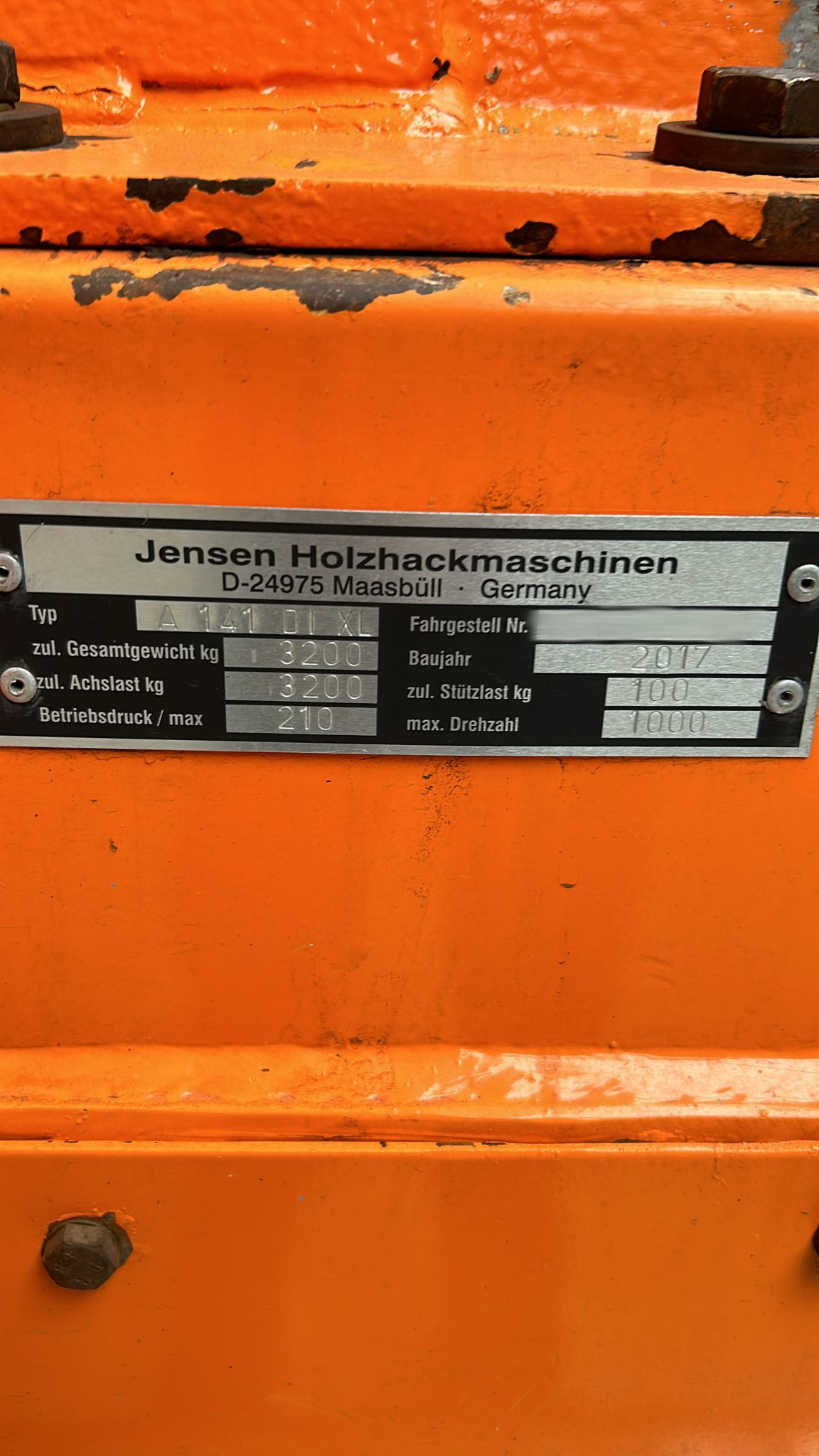 Used Jensen A141 XL DI XL I Wood Chipper I 2017