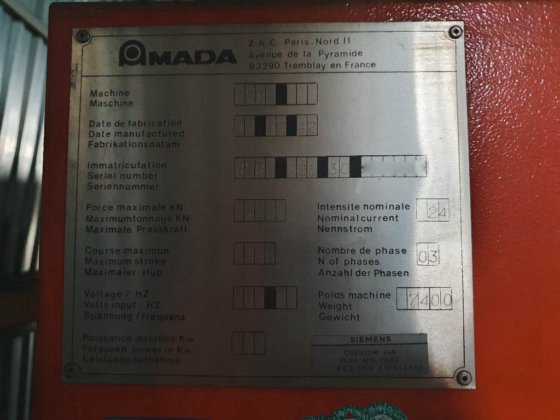 Usado Amada HFB 125-30 I Prensa plegadora I 1992