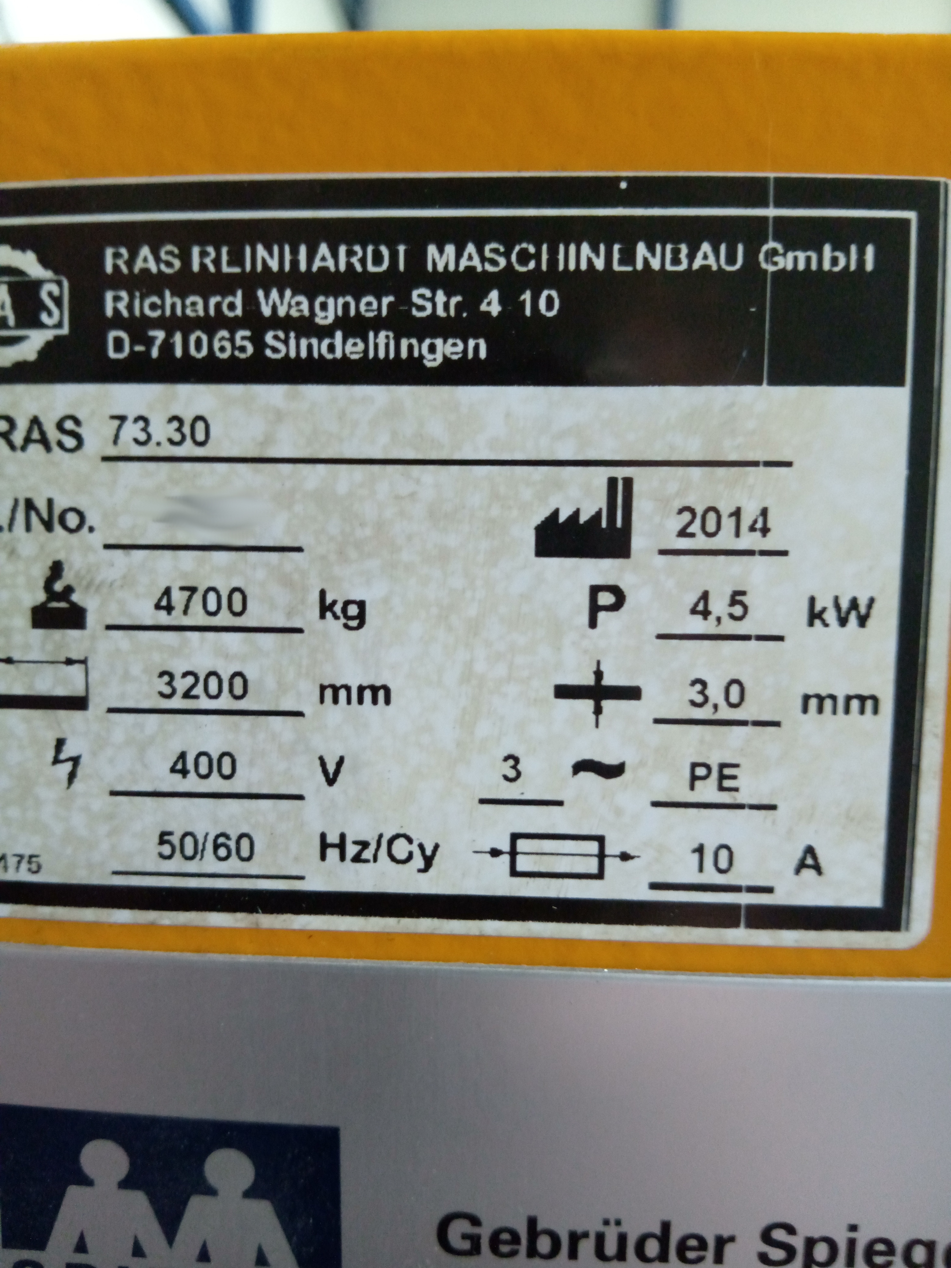 Used RAS 73.30 I Swivel Bending Machine I 2014