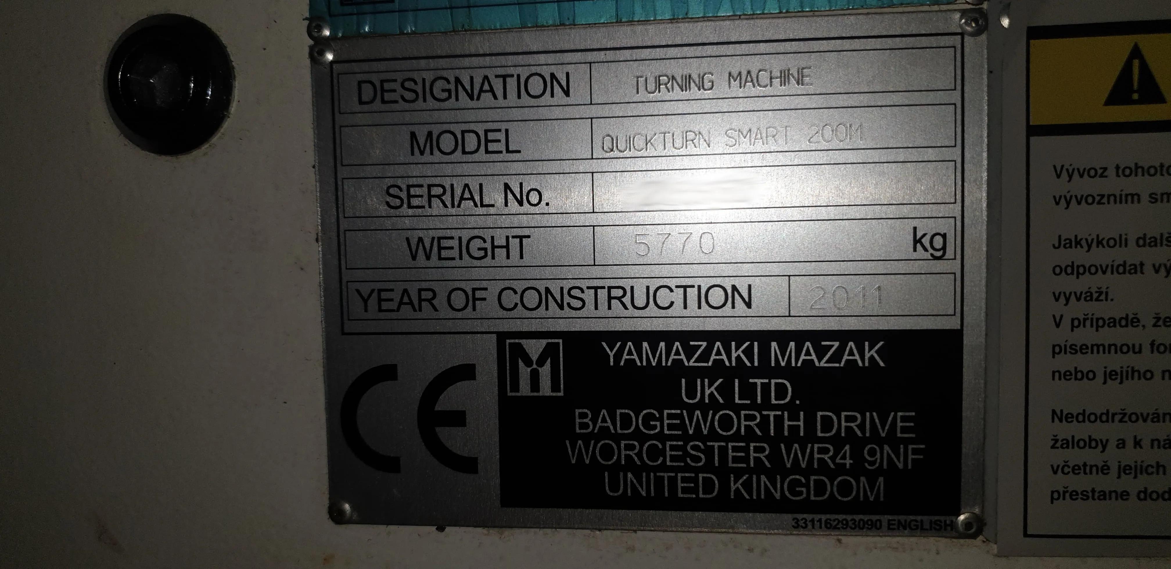 Used Mazak Quick Turn Smart 200M I CNC Lathe I 2011