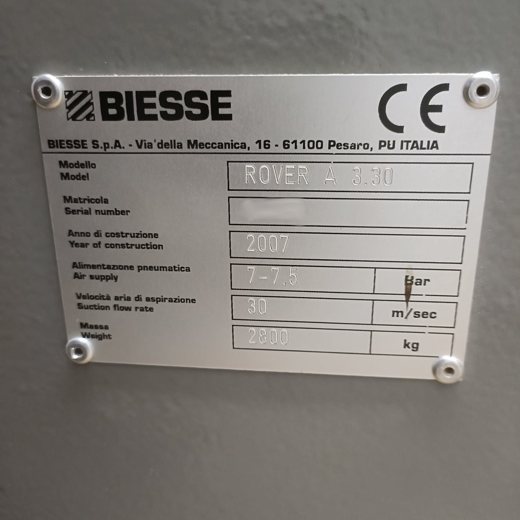 Used Biesse Rover A3.30 I CNC Machining Center I 2007