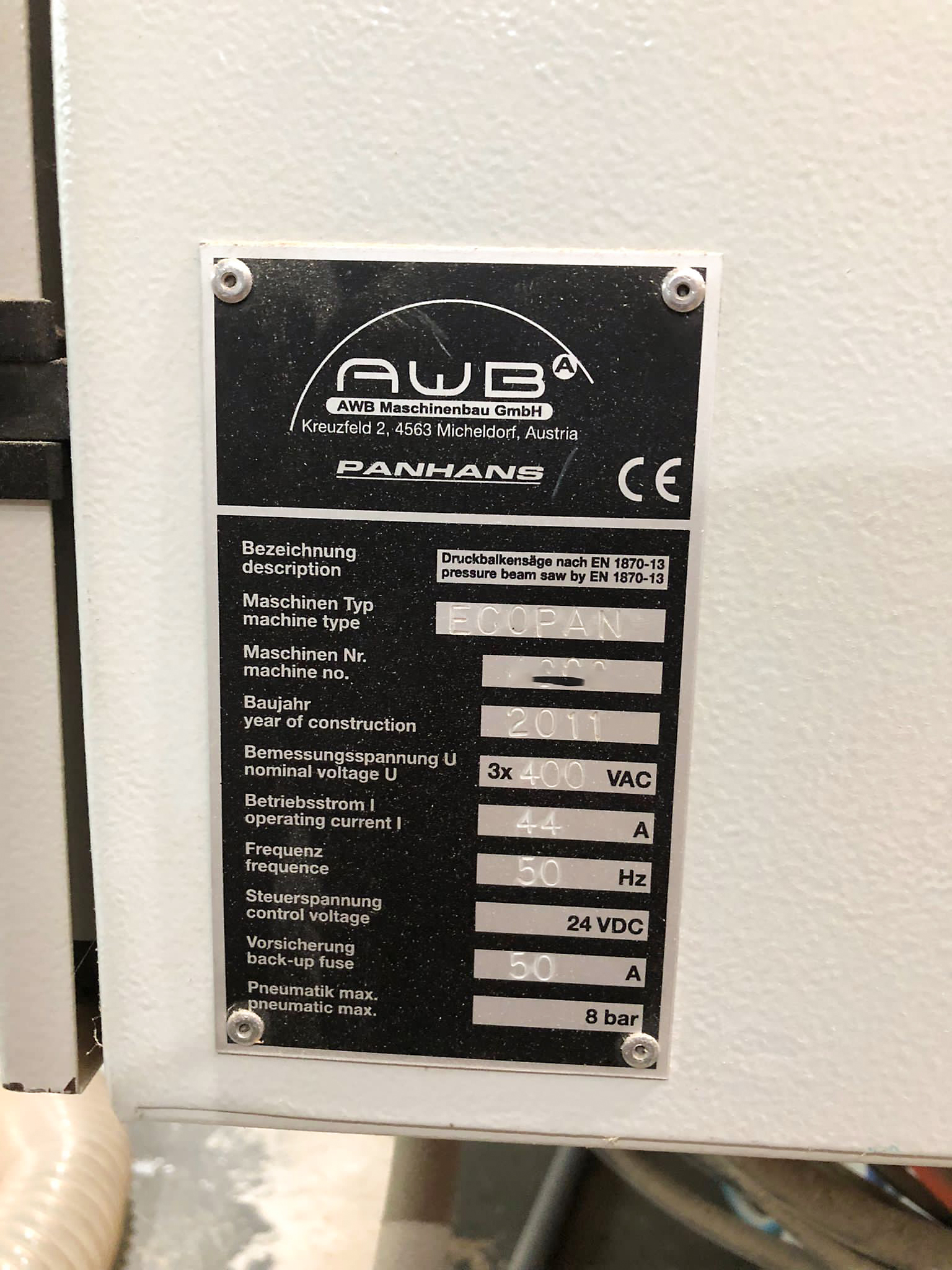 Used Panhans Ecopan - Panel Saw - 2011