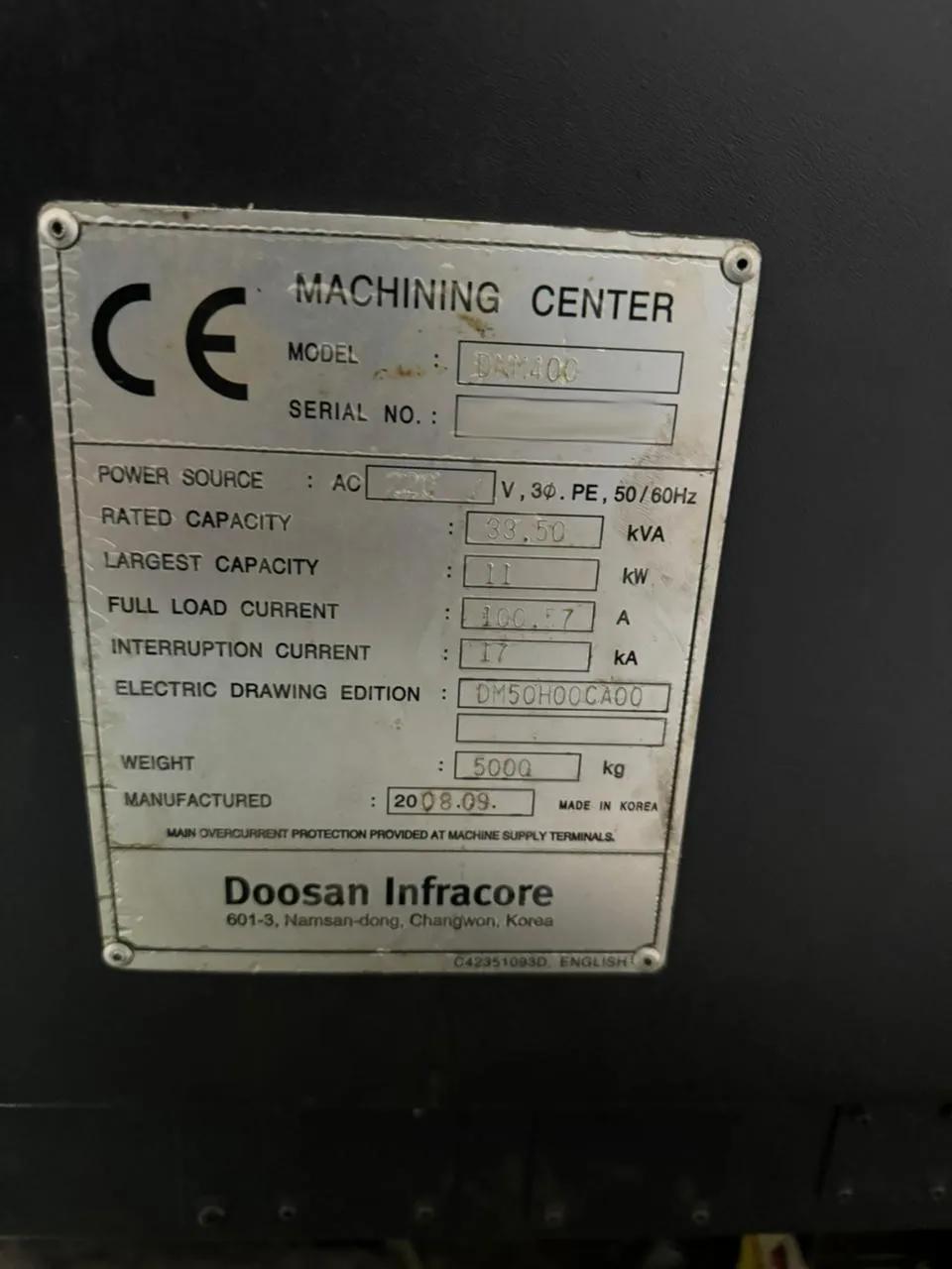 Gebruikt Doosan DNM 400 I Verticaal bewerkingscentrum
