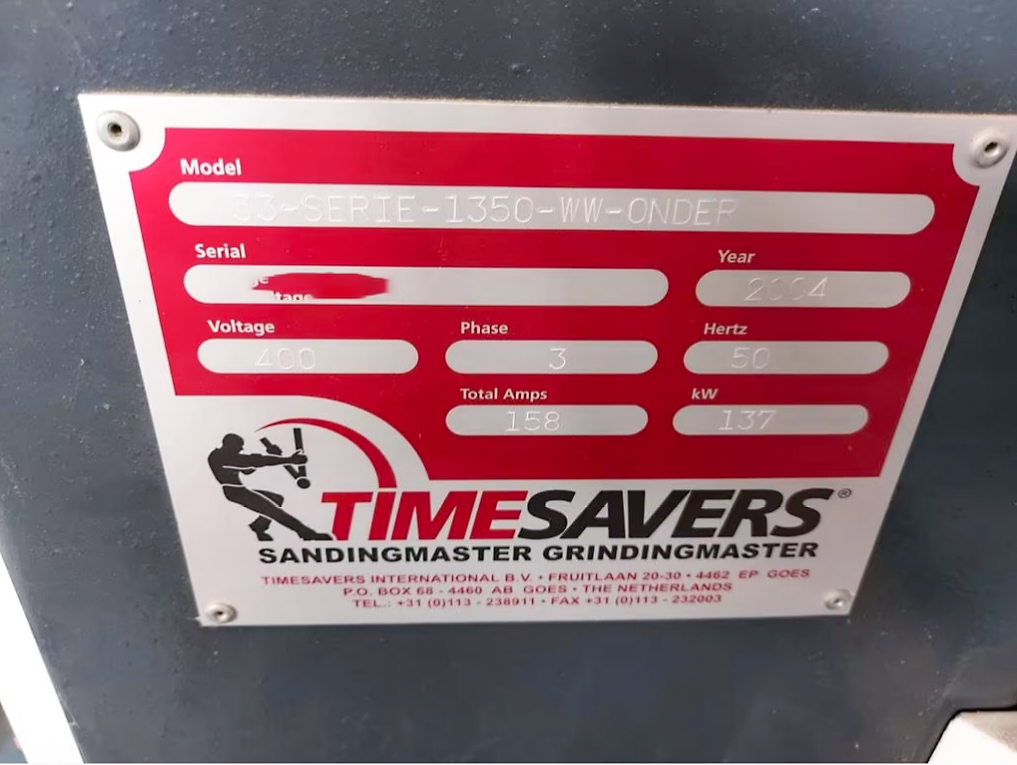 Used Timesavers 33 Serie 150 WW - Wide Belt Sander - 2004