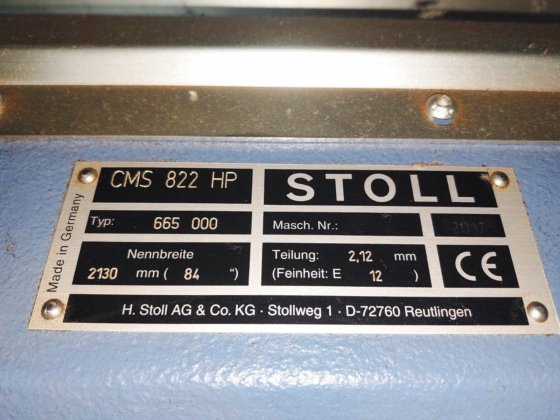Gebruikt Stoll CMS 822 HP I Flat Breimachine I 2017 I 2x