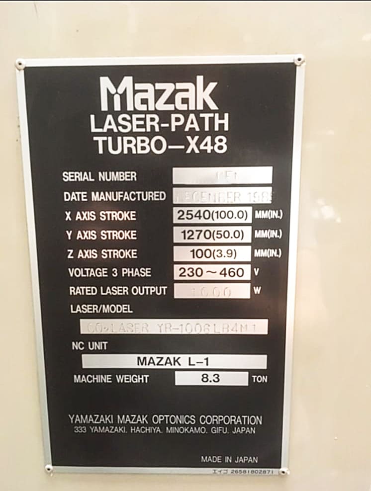 Gebruikt Mazak Laser PATH TURBO X48M - CNC Laser Snijden