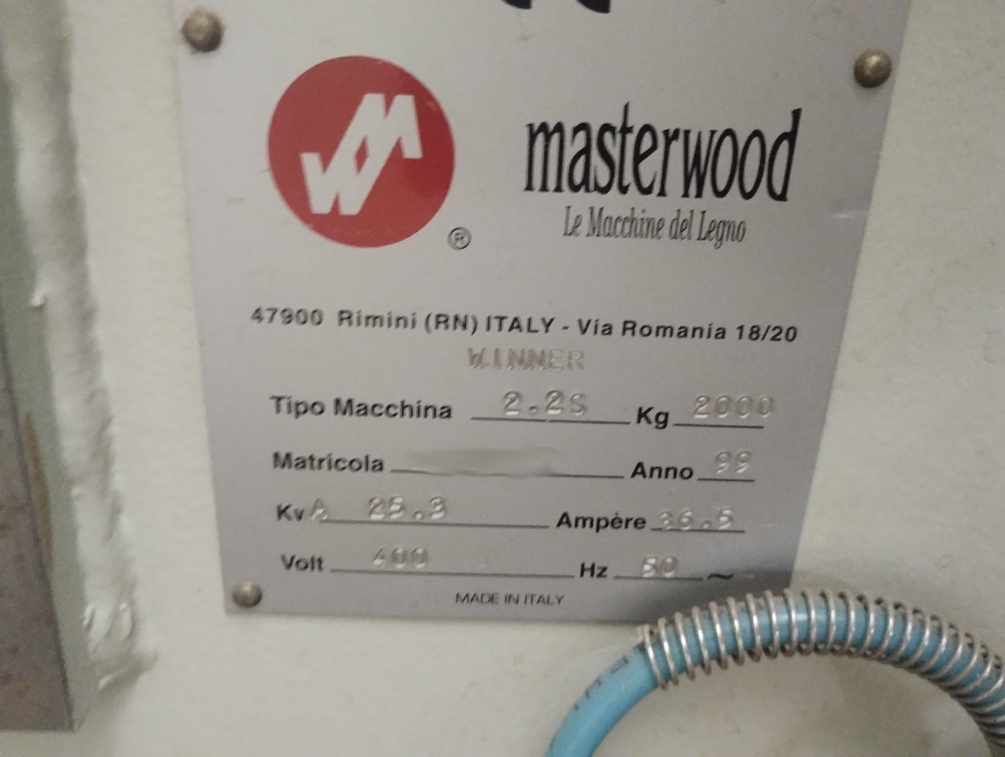 Used Masterwood Winner 2.2 S I CNC Machining center I 1999