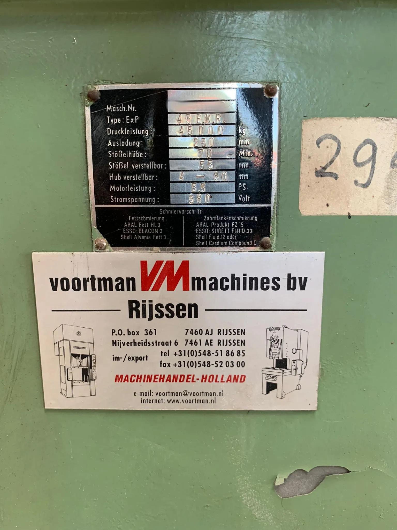 Gebruikt Voortman 45 EKR I Eccentric Press