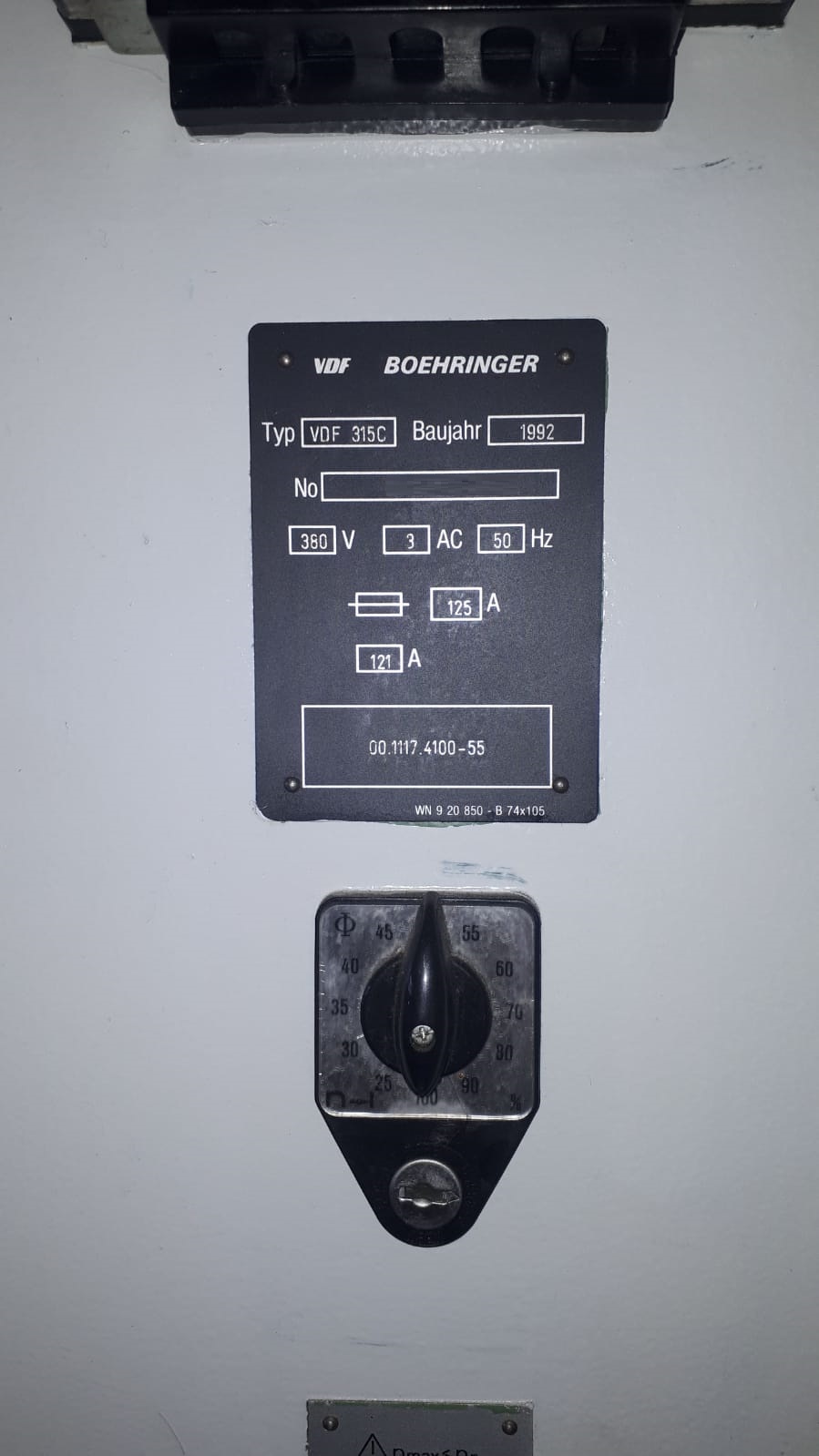 Gebruikt 1991 BOEHRINGER VDF 315C